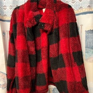 Buffalo plaid Sherpa fleece